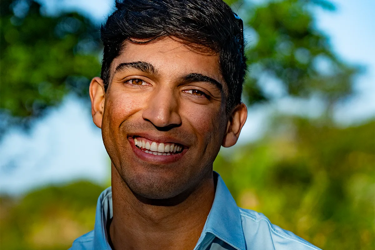 Suyash Keshari smiling, close portrait